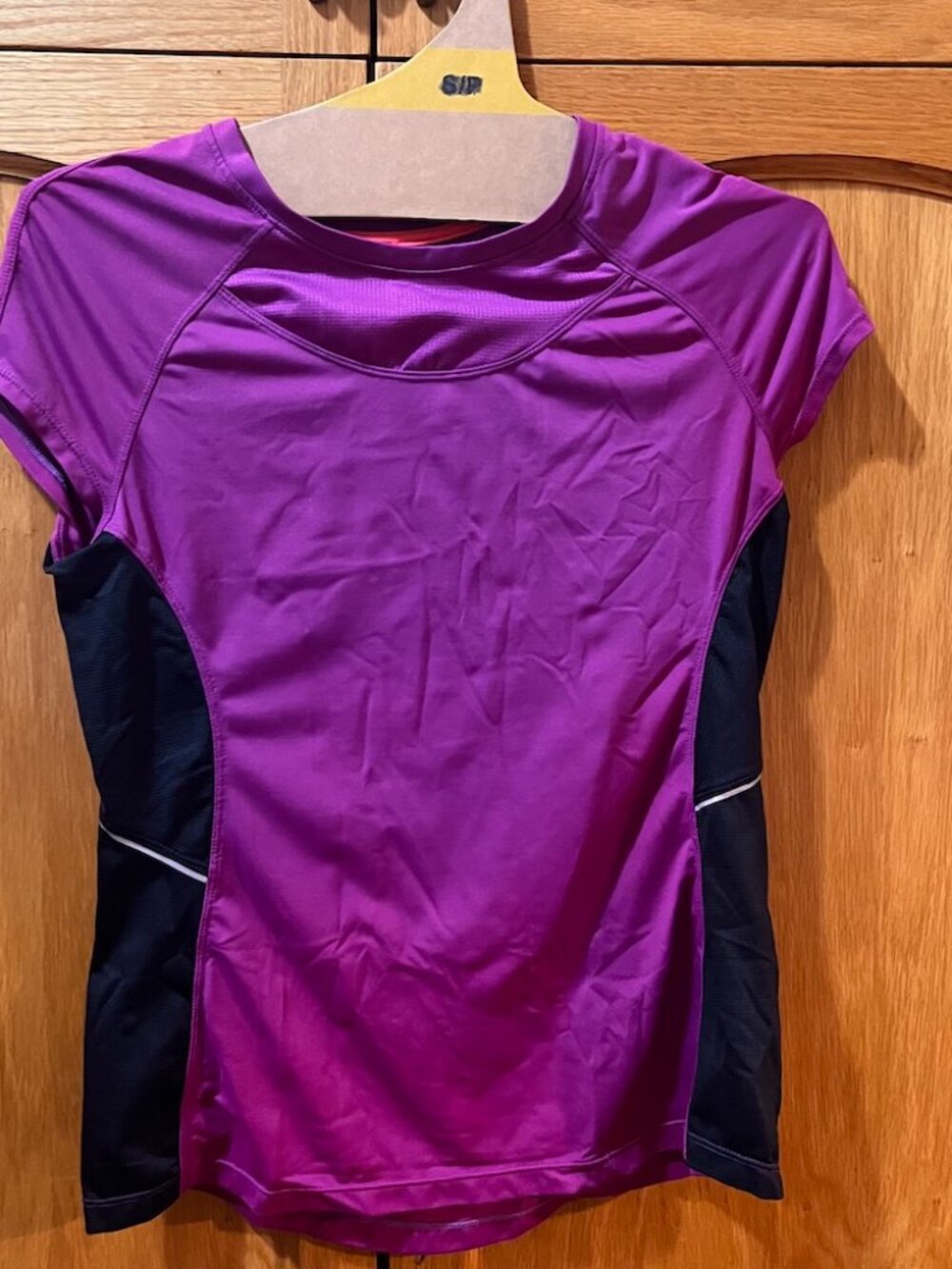 Women’s Performance Tee - Hot Pink with Black Panels